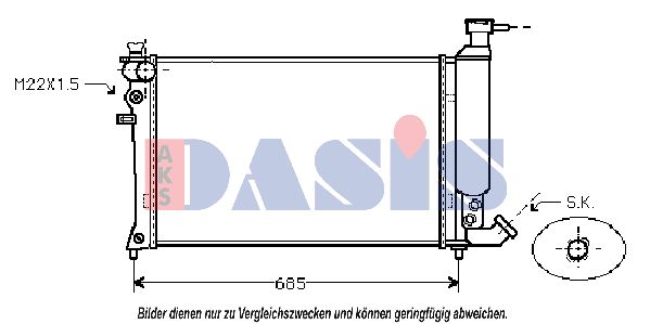 AKS DASIS Jäähdytin,moottorin jäähdytys 060007N